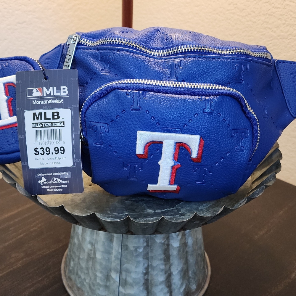 Montana West Blue MLB Waist Bag